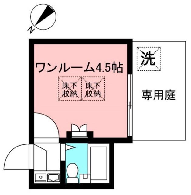 サンホワイト西荻(ワンルーム/1階)の間取り写真