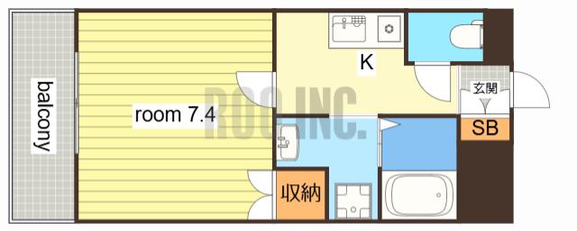 下野田マンションISSEI(1K/1階)の間取り写真
