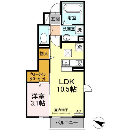 セジュール桜(1LDK/1階)の間取り写真