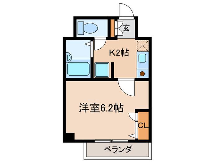 サンパティックオキクラ(1K/1階)の間取り写真