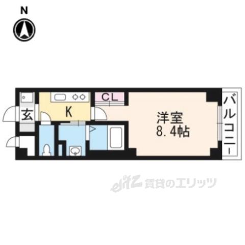 エレファント花園(1K/1階)の間取り写真