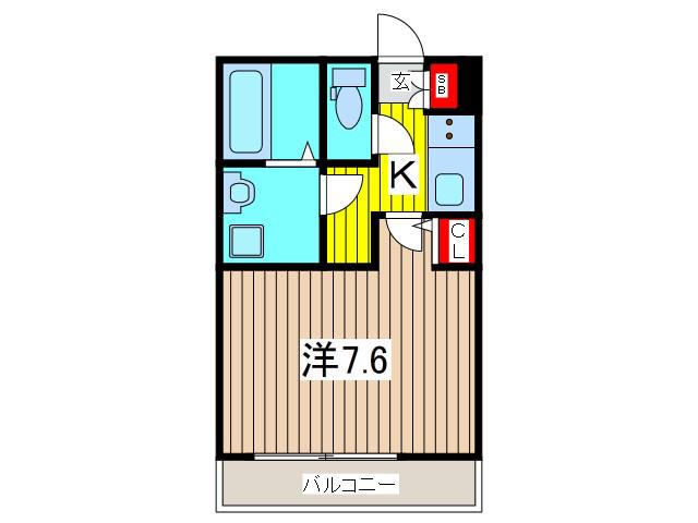 オリーブ北戸田(1K/3階)の間取り写真