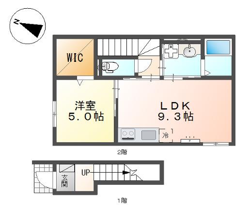 LUXE MAYA(1LDK/1階)の間取り写真