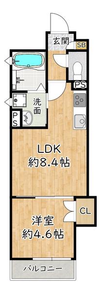 アン・リラ(1LDK/1階)の間取り写真