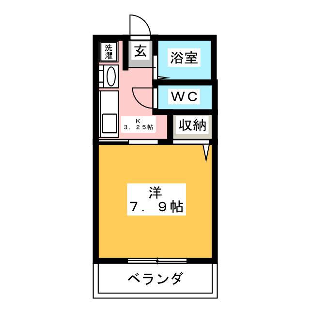 グレーススズカ(1K/2階)の間取り写真