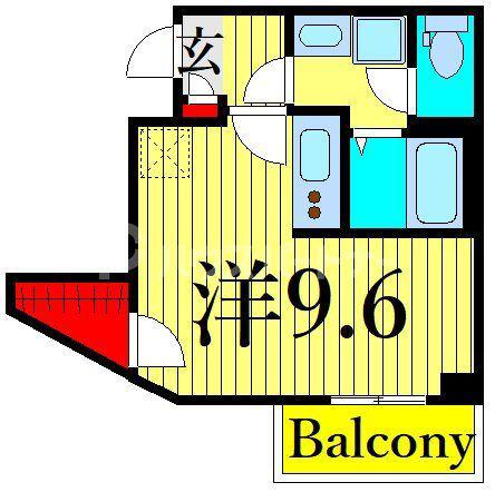 LIBERTE町屋(ワンルーム/4階)の間取り写真
