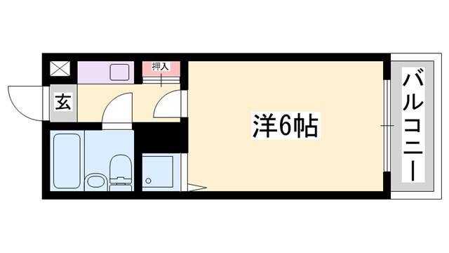 ベルトピア手柄I(1K/3階)の間取り写真