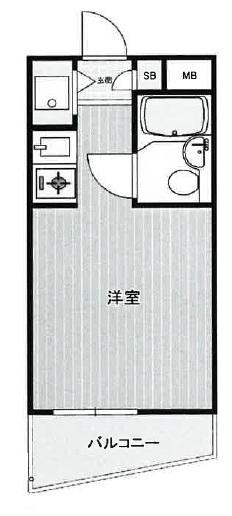 トップ目白第二(1K/2階)の間取り写真