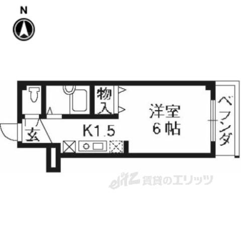 ハミングTAKEYAMACHI(1K/3階)の間取り写真
