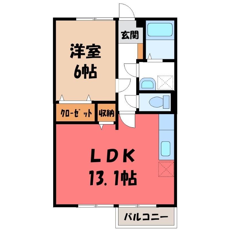HOME・Y(1LDK/1階)の間取り写真