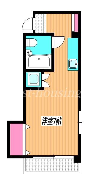 YKコーポムサシノ(ワンルーム/2階)の間取り写真