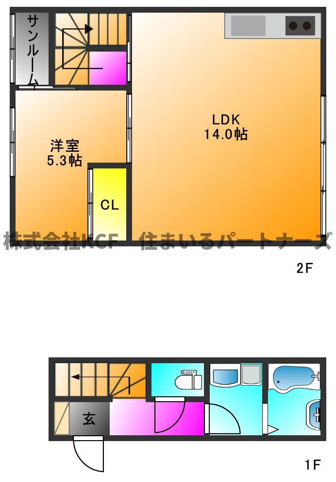 CASSAカッサ(1LDK/1階)の間取り写真