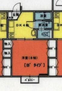 サンルーチェ(1DK/2階)の間取り写真