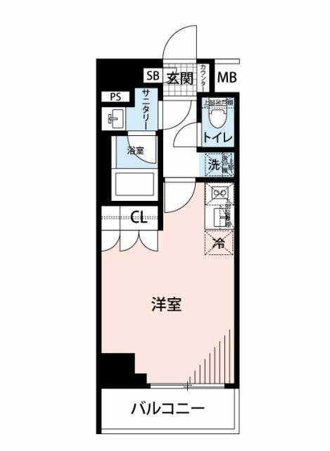 REGALIZ高田馬場II(ワンルーム/8階)の間取り写真