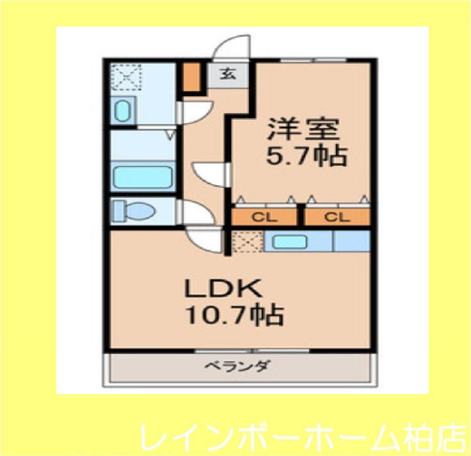 ロイヤル ガーデン(1LDK/3階)の間取り写真