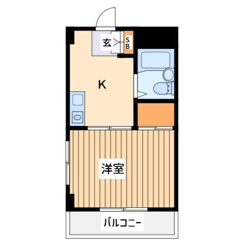コーポ高倉(1K/1階)の間取り写真