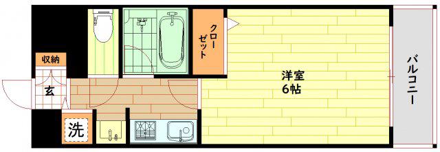 シャンティ千歳(1K/5階)の間取り写真