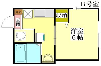 ミルアンドゥ(1K/2階)の間取り写真