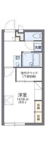 レオパレスコンフォート(1K/1階)の間取り写真