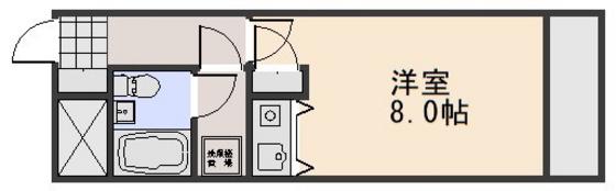 朝日プラザ岡山中山下(ワンルーム/6階)の間取り写真