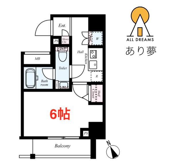 LEA横濱山手壱番館(1K/7階)の間取り写真