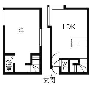 AMS奥村(1LDK/2階)の間取り写真