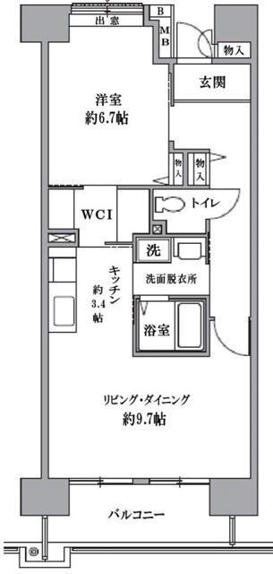 T′S GARDEN清瀬(1LDK/5階)の間取り写真