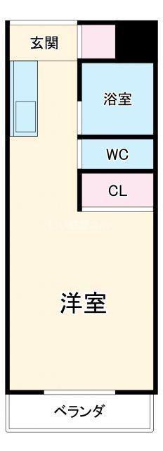 メゾンラベンダー 15番館(ワンルーム/2階)の間取り写真