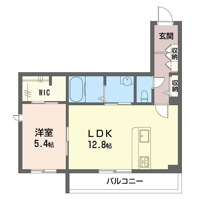 セイスアンカ(1LDK/1階)の間取り写真