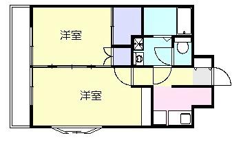 ルネッサンス真鶴(2K/4階)の間取り写真