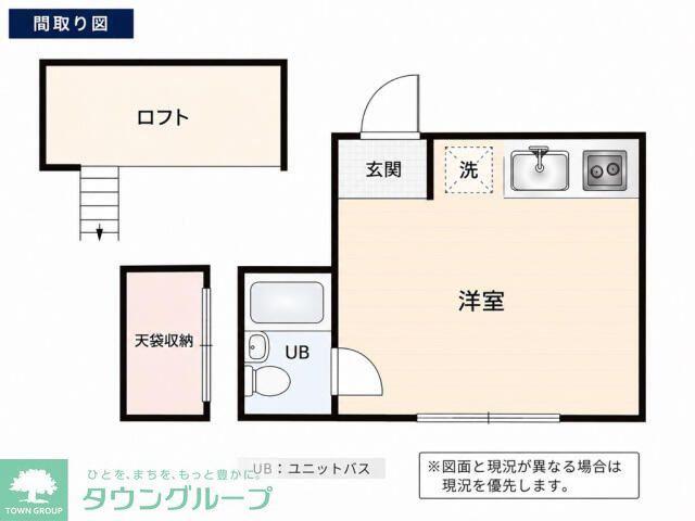 ペアパレス柳瀬川B棟(1K/2階)の間取り写真