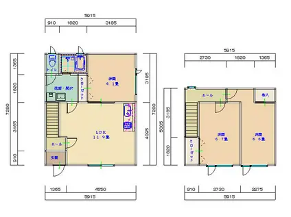 ファミール70(3LDK/1階)の間取り写真