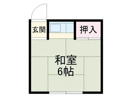 いづみ荘(ワンルーム/2階)の間取り写真