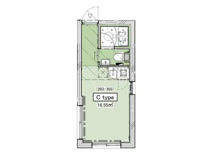 PROTO恵比寿(ワンルーム/2階)の間取り写真