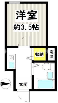 エスティ ビル旭町(1K/3階)の間取り写真