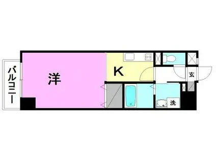 フォレスト・テラス(1K/4階)の間取り写真