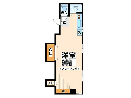 第1居成ビル(ワンルーム/3階)の間取り写真