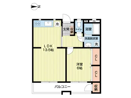 LITZ SHONAN(1LDK/4階)の間取り写真
