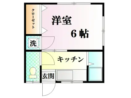 さがみ荘(1K/1階)の間取り写真