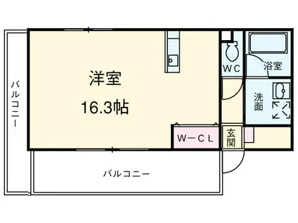 セレーノ・K(ワンルーム/1階)の間取り写真