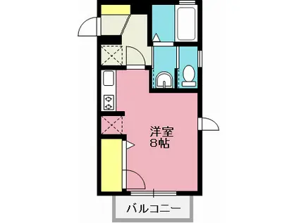 FULL HOUSE(ワンルーム/2階)の間取り写真