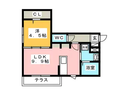 MAISON CHOSEI(1LDK/2階)の間取り写真