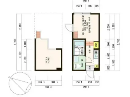 ハーモニーテラス蓮沼町(1K/1階)の間取り写真
