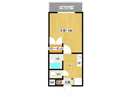 ベル・メゾン(1K/3階)の間取り写真