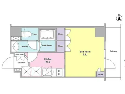 コンフォリア三田トロワ(1K/3階)の間取り写真