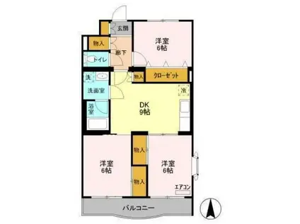プラムマンション(3DK/3階)の間取り写真