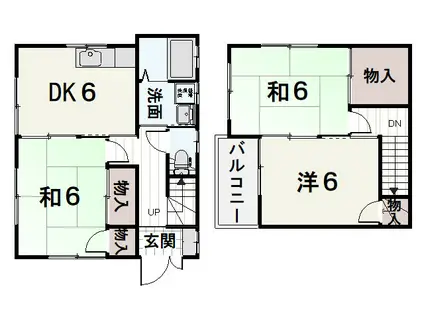 かぼちゃハウス85(3SDK/1階)の間取り写真