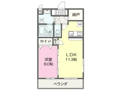 コンフォートマエジマ(1SLDK/1階)の間取り写真