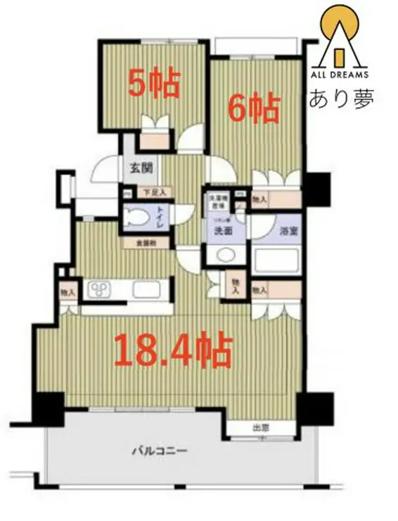 リーデンスフォート横浜 10階階 間取り