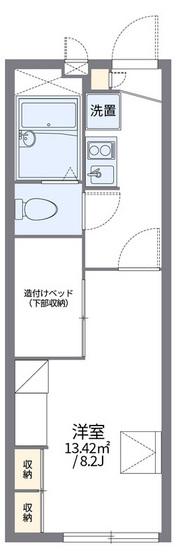 レオパレスセフティ半田(1K/2階)の間取り写真